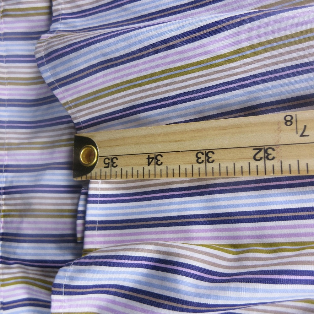 Eton Shirt Mens Multicolor Stripe Dress Button Front Long Sleeve Cotton‎ - Picture 6 of 6